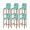 Teal Green, variant on Pink Geometric Moroccan Bar Stool Covers Set of 4, Abstract Art Pink Ombre Modern Stretch Washable Bar Chair Covers with Backs, Removable Pub Counter Height Chair Cover for Kitchen Dining Room Cafe