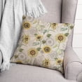 thumbnail image 3 of Creative Products Sunflower Pattern on Cream 18 x 18 Spun Poly Pillow, 3 of 3