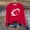 Red, variant on SCSAlgin Football Game Day Sweatshirt Women Casual Long Sleeve Crewneck Pullover 2024 Fall Fashion Football Print Shirts Tops