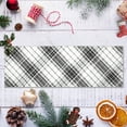 thumbnail image 3 of Aoile 2x6 Washable Runner Rug, Christmas Decoration Carpet, Geometric Checkered Throw Mat Floor Carpet for Hallways, Long Entryway, Black/Grey, 3 of 10
