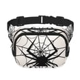thumbnail image 1 of Fotbe Spiders On The Web 1 Cangurera Cuadrada con Estampado de Doble Capa, Bolsa de Cintura Ajustable Mini para Hombres y Mujeres, 1 of 9