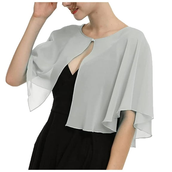 AWZXDE Women's Solid Color Sheer Chiffon Open-Front Cardigan Lightweight Layering Cover-Up for Spring Summer, Elegant Sleeveless Kimono Wrap GY1,A