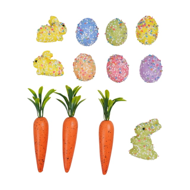 Easter Rabbit Carrot Decor Set for Garden Patio Holiday Party Ornaments Festive Spring Centerpieces