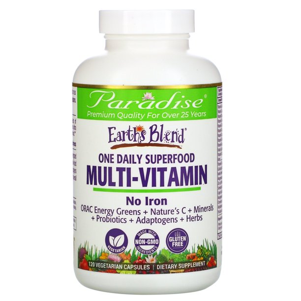 Paradise Herbs Earth's Blend, One Daily Superfood MultiVitamin, 120