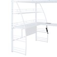 thumbnail image 5 of Full Size Bunk Bed, Metal Full Size Loft Bed with L-Shaped Desk, Open Shelves, Safety Guardrail, Sockets & USB Ports, Ladder, 5 of 7