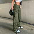 thumbnail image 4 of JJHGVB Wide Leg Jeans Straight Denim Jeans Baggy Jeans Daily Casual Wear palazzo pants Summer Jumpsuit Jeans for Women Long Casual Pants Vintage Jeans Casual Lounge Classic Green S, 4 of 7