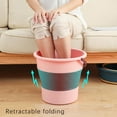 thumbnail image 5 of Collapsible Plastic Bucket,Foldable Round Tub with Handle, Folding Portable Fishing Water Pail, Space Saving Outdoor Waterpot for Garden Camping Car Mop Cleaning Beach, 5 of 7