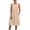 Khaki, variant on Plus Size Cotton Linen Dresses for Women Sleeveless Smocked Midi Sundress with Pockets Loose Casual Summer Vacation Dresses