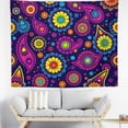 thumbnail image 5 of RKSupls Tapestry Wall Hanging Art, Colorful Paisley Floral Pattern Tapestry Decoration for Daily Bedroom, Dorm, Living Room, Apartment Hallway Home Decor, 5 of 5