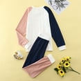 thumbnail image 4 of Otqutp Toddler Girls Boys Winter Long Sleeve Pullover Tops Long Pants 2PCS Outfits Clothes Set for Baby Clothes Cotton Underwear Set for 0-13 Years(Navy-C,8-9 Years), 4 of 6