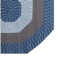 thumbnail image 5 of Better Trends 48" Octagonal Braided Rug 100% Polypropylene Durable and Stain Resistant Reversible Indoor Area Utility Rug, Country Stripe Collection - Chambray Stripe, 5 of 5