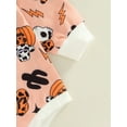 thumbnail image 4 of Newborn Baby Girl Halloween Outfit Pumpkin Ghost Sweatshirt Romper Oversized Bubble Bodysuit Infant Baby First Halloween Cute Clothes, 4 of 7
