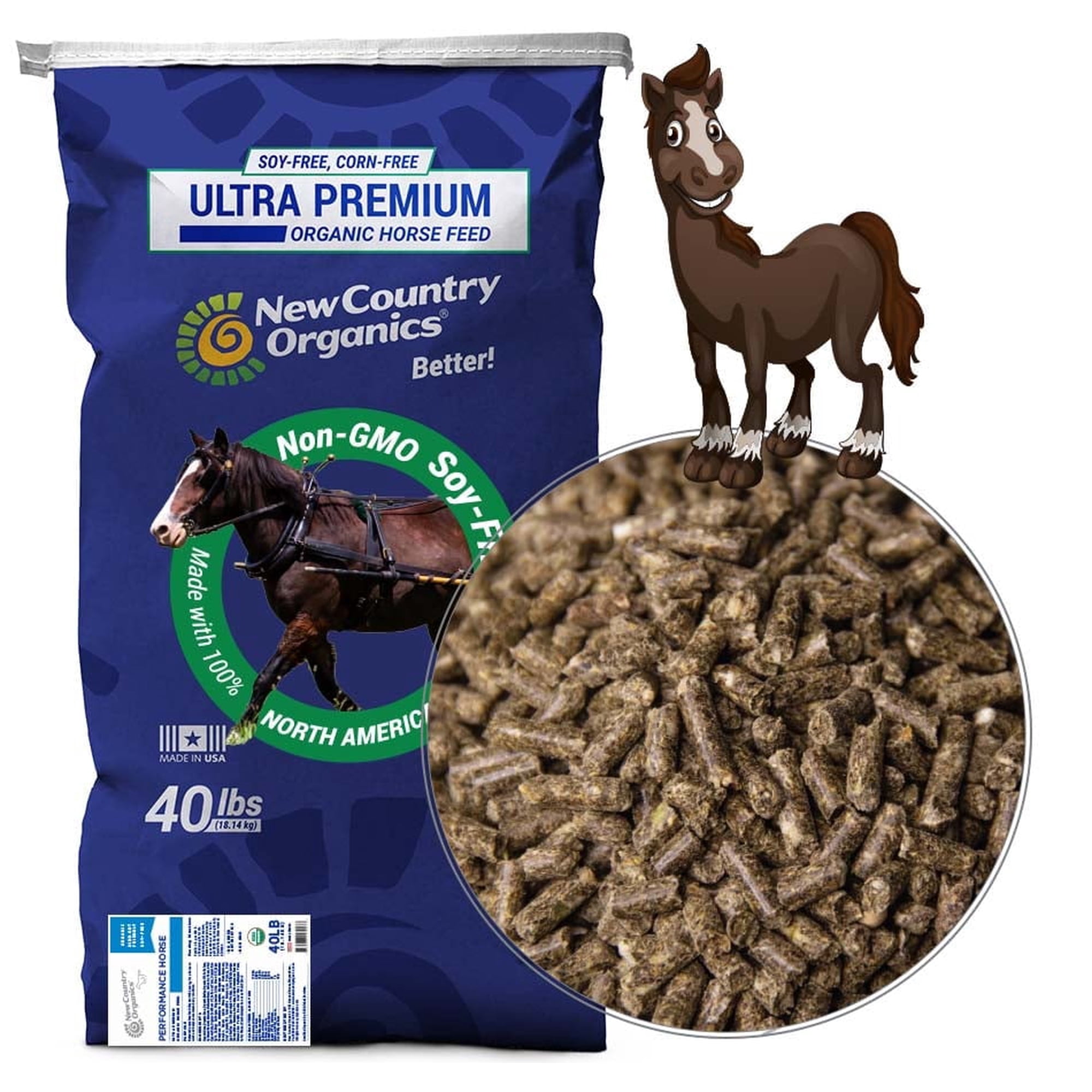 New Country Organics Loyalty Pellets for Senior Horses, 40 lbs