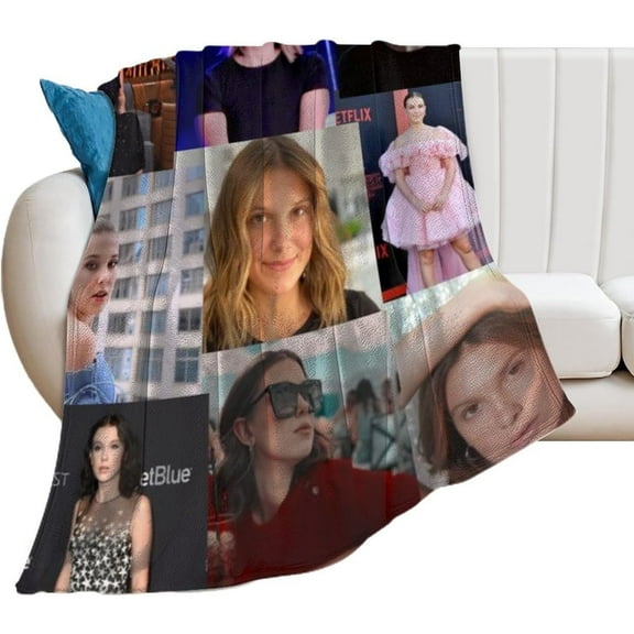 Millie Bobby Brown Blanket Sexy #2 Ultra Soft Flannel Fleece Blanket Stylish Bedroom Living Room Sofa Warm Blanket All Season Use 30""*40""(76 * 100cm), Style-5