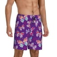 thumbnail image 6 of Mens Pajama Shorts, Bright Butterflies Sleep Shorts Men Pajama Bottoms Lounge PJ Shorts with Pockets, 6 of 6