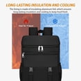 thumbnail image 2 of BIMZUC Large Capacity Insulated Cooling Backpack Waterproof Picnic Cooler Bag For Camping Hiking And Outdoor Activities Leakproof Thermal Lunch Daypack, Black (11.8 x 10.2 in / 30 x 26 cm), 2 of 8