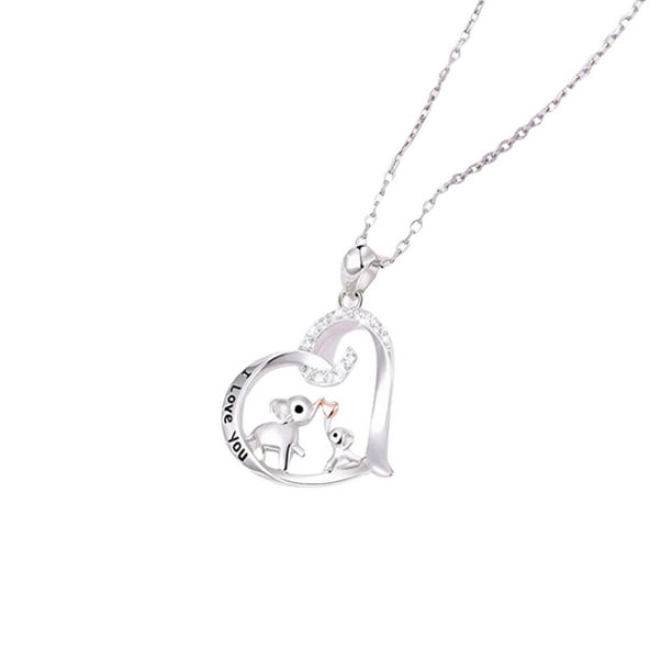 Collares Niñas Collar de Animales Elefante Lindo Colgante Regalos Joyería para Mujeres Collares Colgantes