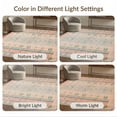 thumbnail image 7 of ODIKA 8'x10' Washable Area Rug Non-Shedding, Easy Care, Peach Vintage Stripe Boho Scroll Bordered Trellis Distressed for King Size Bedroom Under Bed, Master Suite, 7 of 7