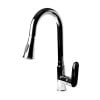 thumbnail image 4 of Polished Chrome Gooseneck Pull Down Kitchen Faucet, 4 of 11