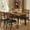 复古色, variant on 5 Piece Dining Table Set for 4, Wooden Industrial Rectangular Kitchen Dinner Table w/ 4 Upholstered High Back Chairs Set, Sturdy Metal Frame, for Kitchen, Apartment, Small Space, Retro Brown