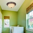 thumbnail image 4 of Designers Fountain 11 inch 2-Light Warm Mahogany Flush Mount Ceiling Light, 1257S-WM-AM, 4 of 4