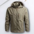 thumbnail image 5 of Abrigo Abrigo de hombre Senderismo Camping Ropa deportiva Térmica Exterior Outwears Primavera Otoño Chaqueta Kuymtek Caqui T XL para Hombre, 5 of 5