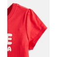 thumbnail image 3 of Wonder Nation Toddler Girls Graphic Tee with Short Puff Sleeves, Sizes 18M-5T, 3 of 3