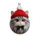 thumbnail image 1 of Adorno colgante de acrílico para gato de invierno, árbol de Navidad, gorro de punto, gatito, perro, conejo, erizo, adorno colgante de animal, 1 of 8