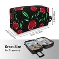 thumbnail image 3 of Uemuo Cherry Pattern Portable Toiletry Bags with Handle, Waterproof travel Make up Bags for Women, Large Capacity Travel Cosmetic Bags, 3 of 9