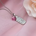 thumbnail image 2 of Heartfelt Engraved "Granddaughter, You Stole My Heart" Pendant Necklace with Pink Cubic Zirconia, 2 of 5