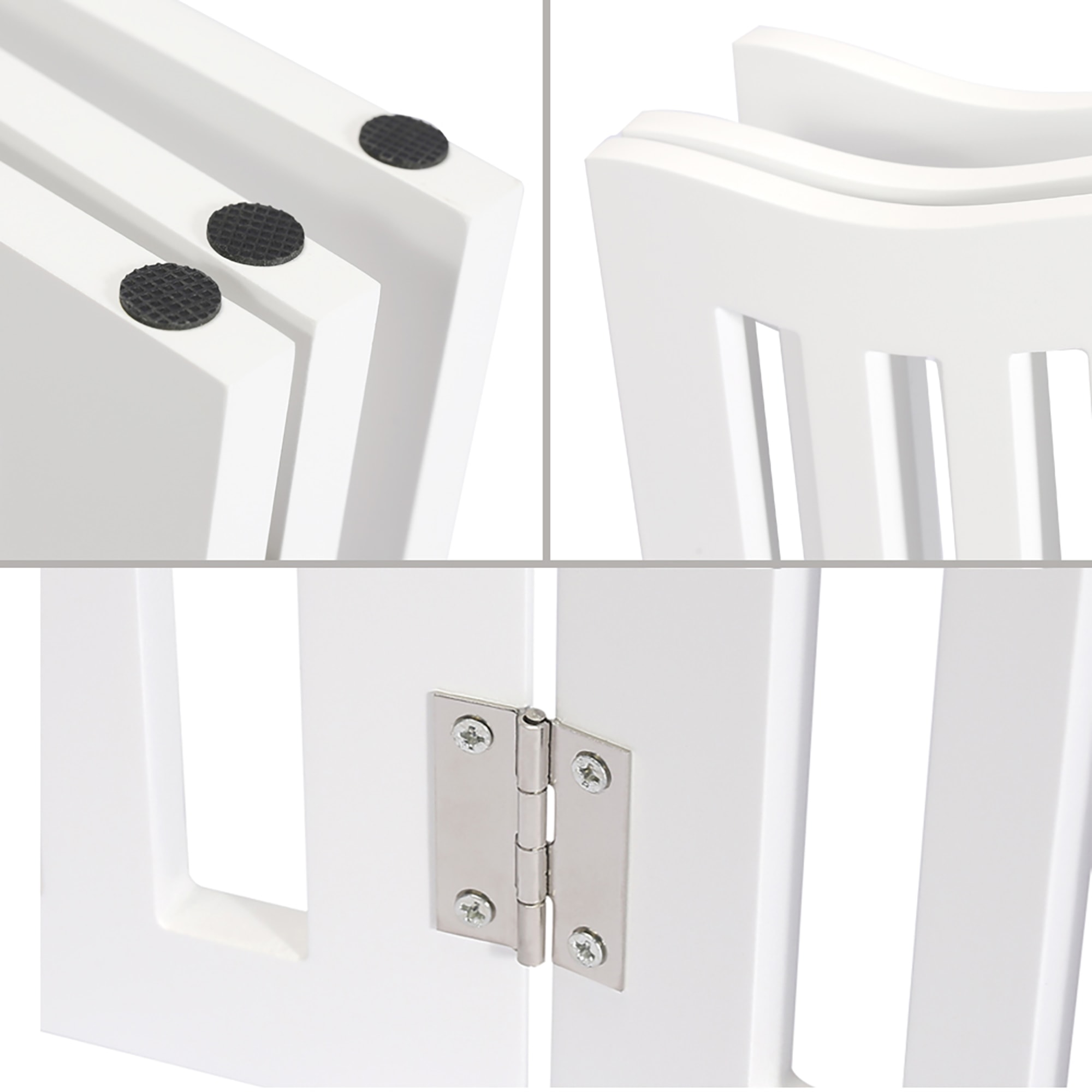 Trimate Wooden Free Standing Pet Gate for Small Dogs and Cats, White