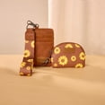 thumbnail image 4 of Wrangler KeyChain Wristlet Wallets for Women Sunflower Floral Dual Pouch Wristlet Western Credit Card Holder Wallet with Zipper Pocket, Brown, 4 of 7