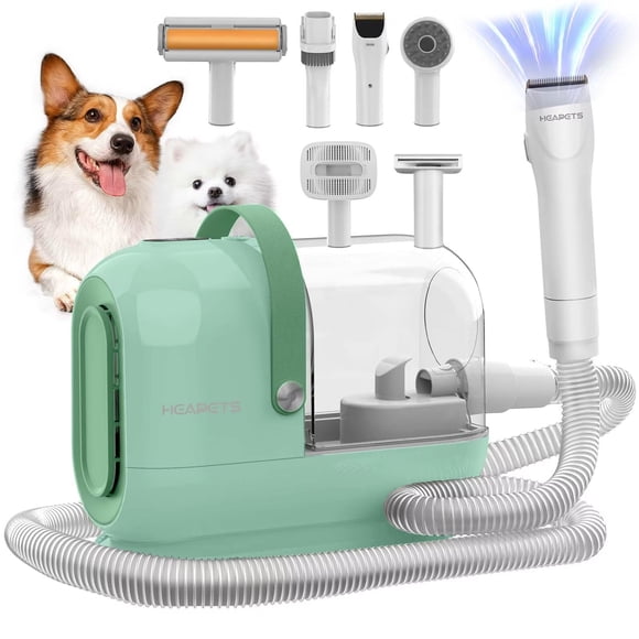 Kit de aspiradora para peluquería canina HEAPETS, 3 litros, 7 herramientas, bajo nivel de ruido