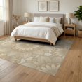 thumbnail image 3 of ODIKA 6'x9' Washable Area Rug Non-Slip, Easy Care, Neutral Tonal Blend Ornamental Floral With Decorative Framing for Family Room, Living Room, Master Bedroom, 3 of 7