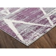 thumbnail image 3 of LBaiet 2' x 3' Purple and Gray Geometric Lines Rectangular Area Throw Rug, 3 of 4