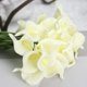 thumbnail image 3 of XmhyTop 30 piezas de flores de tulipán artificiales de tacto real para decoración de bodas y fiestas en el hogar (naranja), 3 of 5