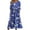 A08_Blue, variant on Yghzkop Womens Vintage Print Dresses Short Sleeve Button Down A-Line Midi Dress office Vacation Dress