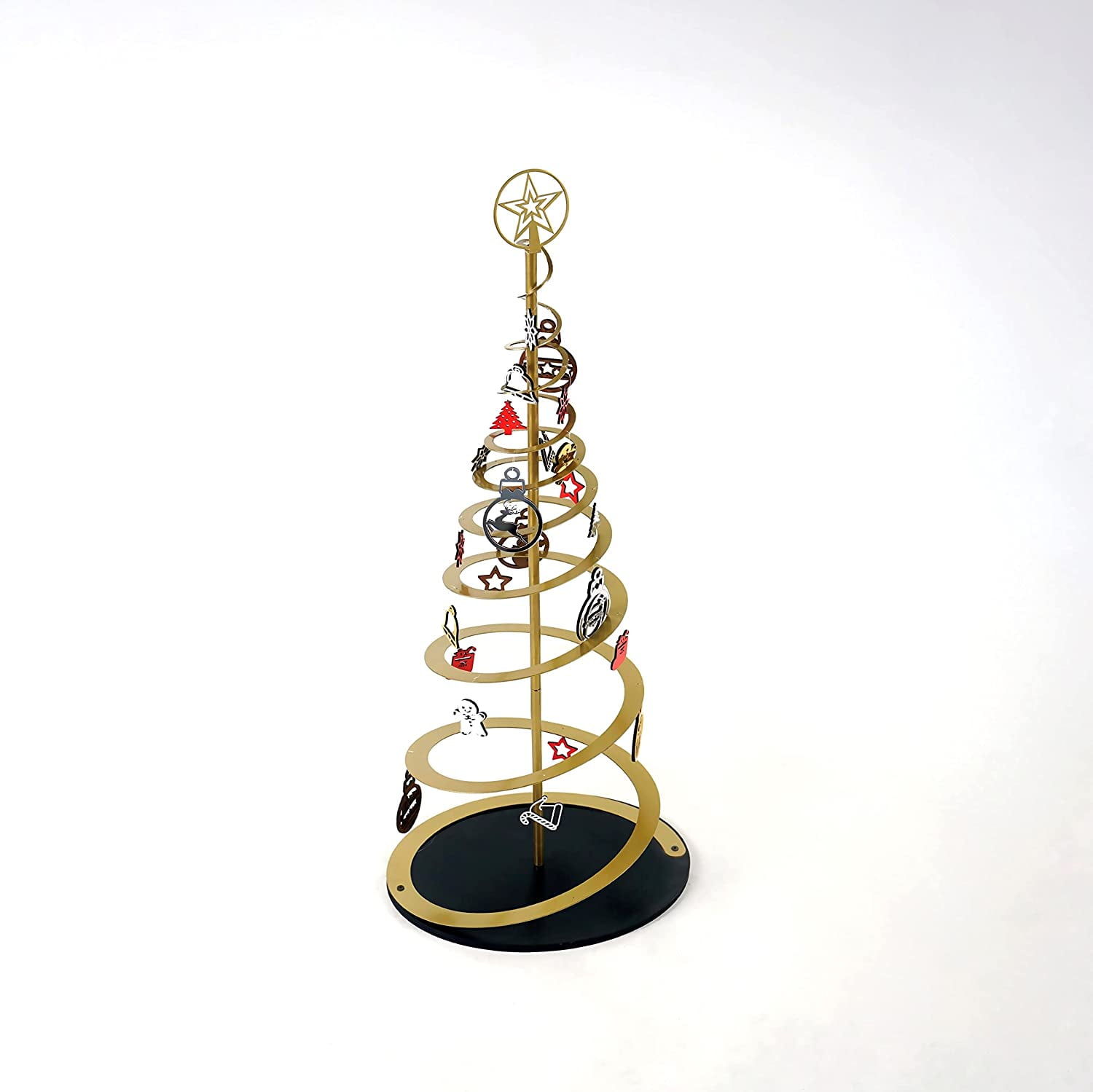 Metal Spiral Christmas Tree Gold
