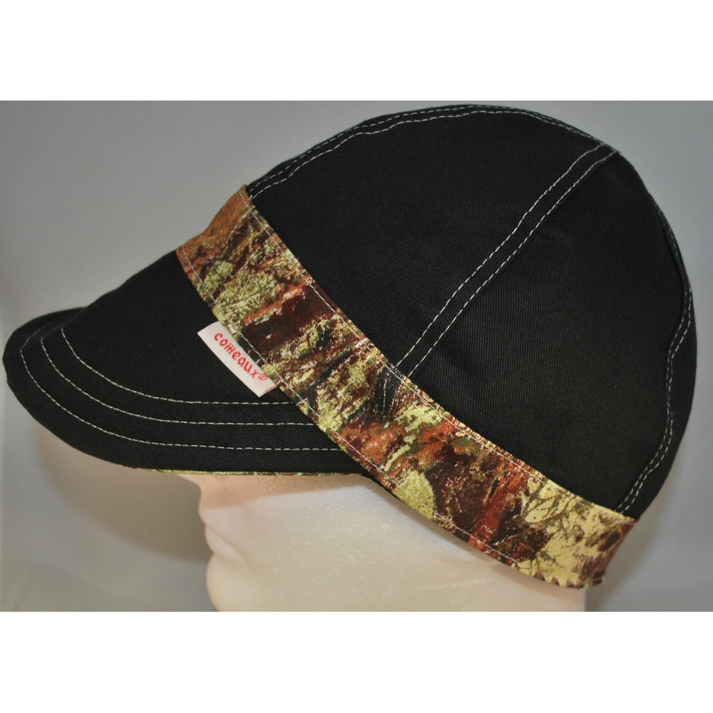 Comeaux Caps Reversible Welding Cap Black/Camo Banded Size 7 1/2