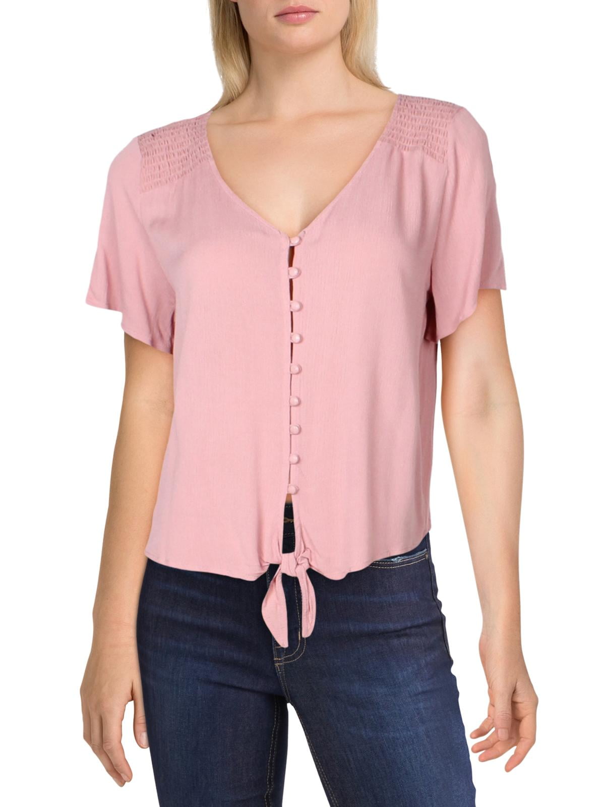 Ultra Flirt Womens Juniors Button Down 