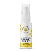 Bee Propolis Throat Spray by Beekeeper's Naturals | Premium 95% Bee Propolis Extract | Natural Throat Relief and Immune Support | Great for Cold & Flu Symptoms