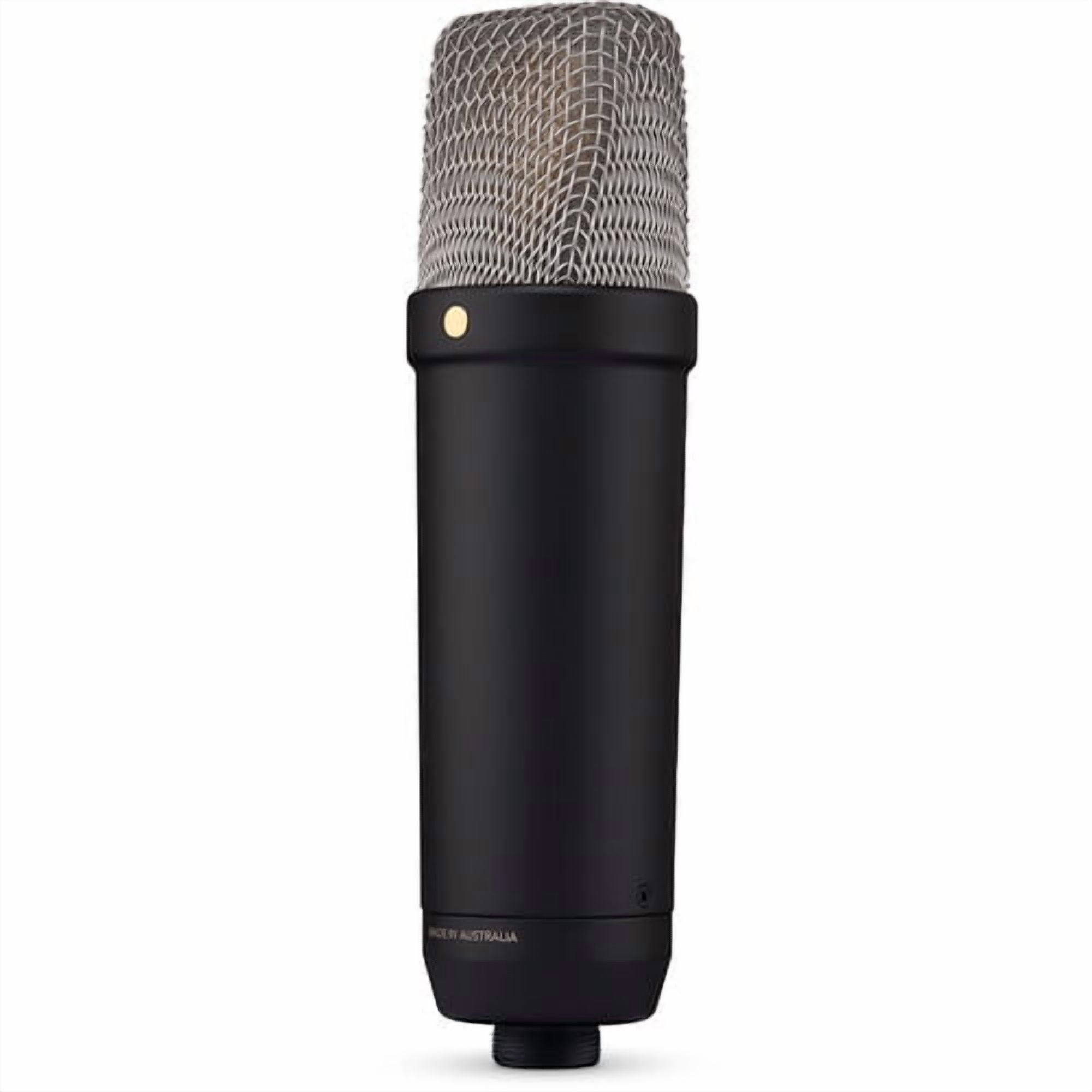 RODE NT1 5th Gen Large-Diaphragm Cardioid Condenser Microphone (Black) | XLR/USB Hybrid Mic for Studio Recording, Vocals, Podcasting & Voiceover (NT1GEN5B) + Podcast Arm Mic Stand + Cable Ties + More
