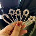 thumbnail image 2 of Shining Rhinestone Brooch Pin Simple Design Party Banquet Clothes Badge Clip Pin Sweater Shirt Decor BC18Y1009-4, 2 of 7