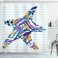 thumbnail image 1 of Ambesonne Starfish Shower Curtain, Cartoon Sea Star, 69"Wx75"L, Multicolor, 1 of 3