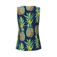 thumbnail image 5 of Fotbe Colorful Pineapples Womens Loose Fit Casual Flowy Slim-Fit Tank Tops Athletic Round Neck Trendy Sleeveless Summer Tops for Gym and Yoga-Large, 5 of 9