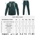 thumbnail image 5 of Fixha Men's Casual Tracksuits Long Sleeve Full Zip Hooded Athletic Sports Jogging Suits Sweatsuits for Men-Dark Green,XL, 5 of 5