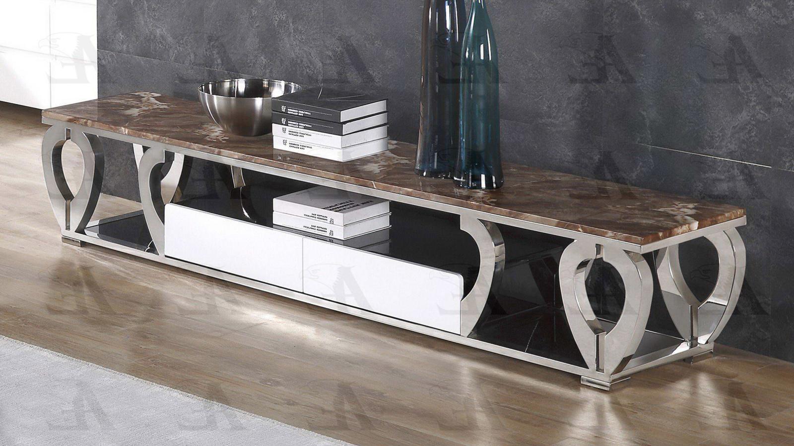 American Eagle FCC561 Brown Marble Top TV Stand