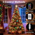 thumbnail image 4 of GLUAAE 33ft 100LED Smart Fairy Lights - RGB Color Changing String Lights with APP & Remote Control, IP65 Waterproof USB Lights for Indoor/Outdoor Christmas, Wedding, Party Decor, 4 of 8
