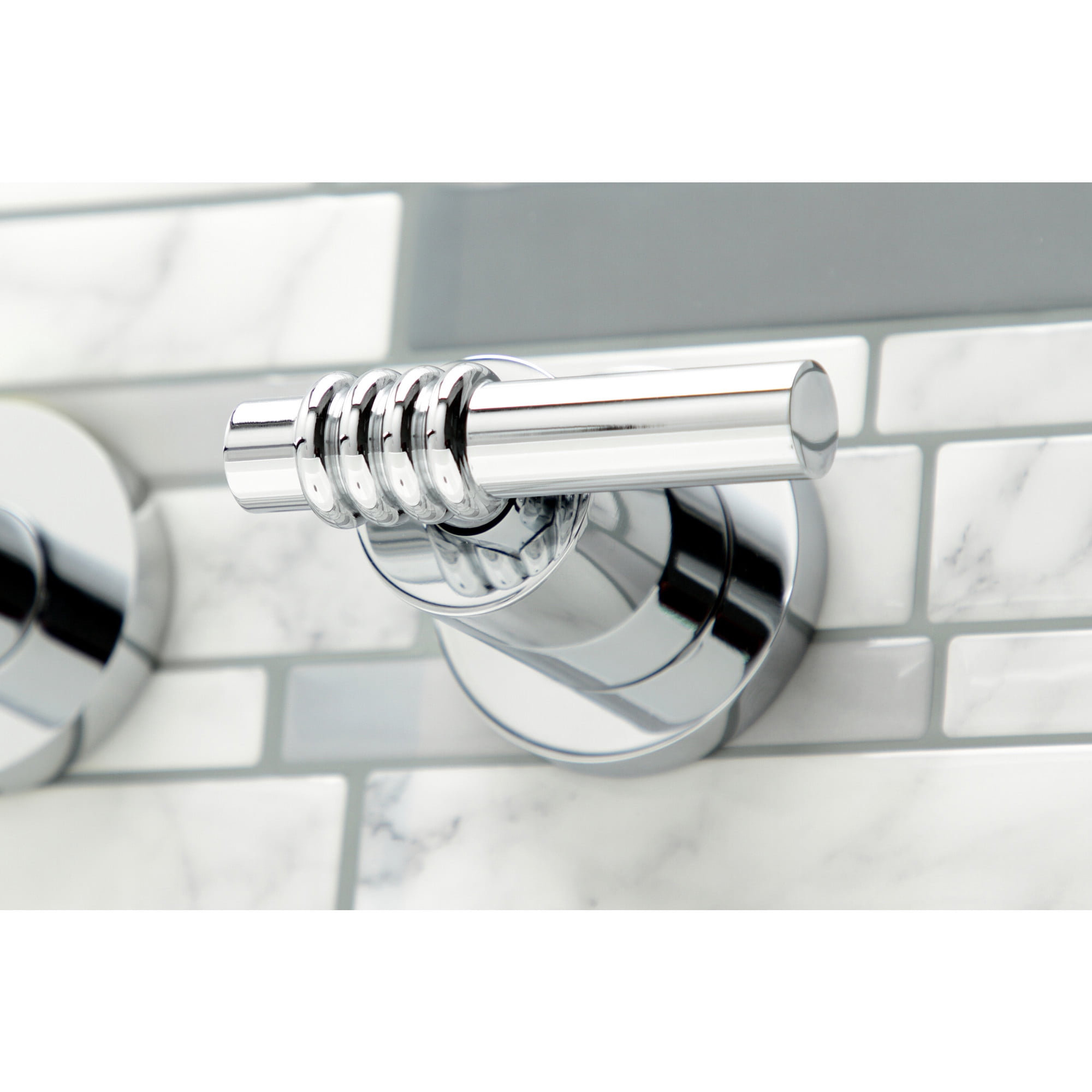 Kingston Brass KS8051ML Milano Two-Handle Wall Mount Roman Tub Faucet, Polished Chrome