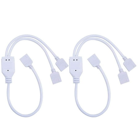 GOOHOCHY  2 PCS Light Strip Connector LED Splitter Cable White